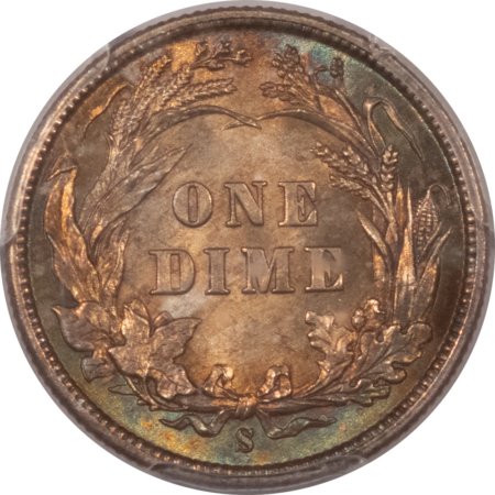 Barber Dimes 1896-S BARBER DIME – PCGS MS-65, VERY PRETTY & RARE!