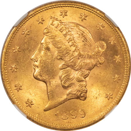 $20 1899 $20 LIBERTY GOLD DOUBLE EAGLE – NGC MS-62