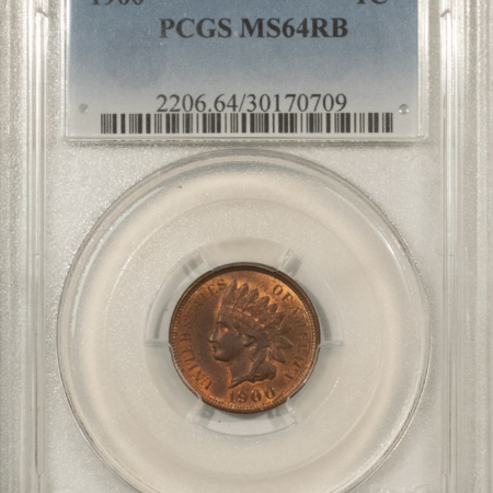 Indian 1900 INDIAN CENT – PCGS MS-64 RB, ATTRACTIVE!