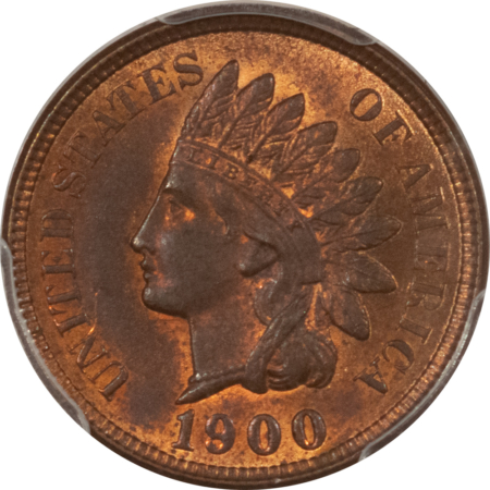 Indian 1900 INDIAN CENT – PCGS MS-64 RB, ATTRACTIVE!