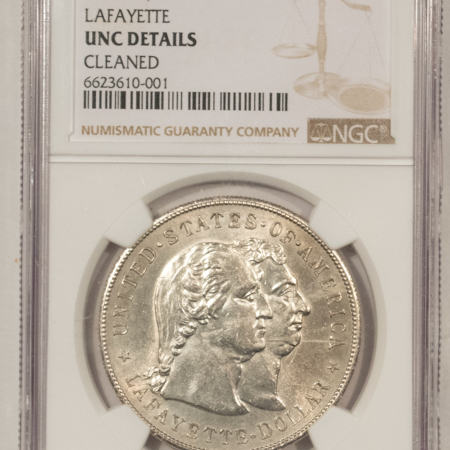 Early Commems 1900 $1 LAFAYETTE COMMEMORATIVE DOLLAR – NGC UNC DETAILS CLEANED, CHOICE BU COIN
