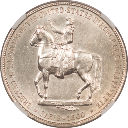 Early Commems 1900 $1 LAFAYETTE COMMEMORATIVE DOLLAR – NGC UNC DETAILS CLEANED, CHOICE BU COIN