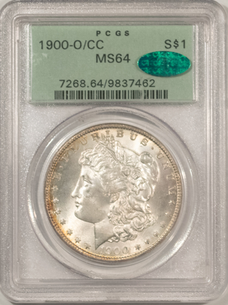 CAC Approved Coins 1900-O/CC $1 MORGAN DOLLAR – PCGS MS-64, OLD GREEN HOLDER, PQ & CAC APPROVED!