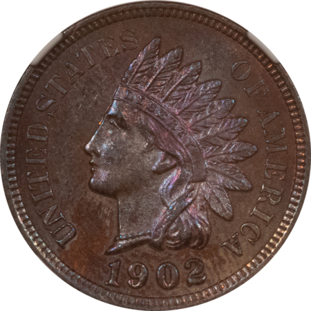 Indian 1902 INDIAN CENT – NGC MS-63 RB, VERY, VERY PRETTY & PQ!