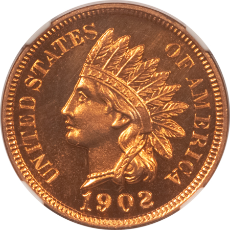 Indian 1902 PROOF INDIAN CENT – NGC PR-66 RD, FIERY RED & PREMIUM QUALITY!