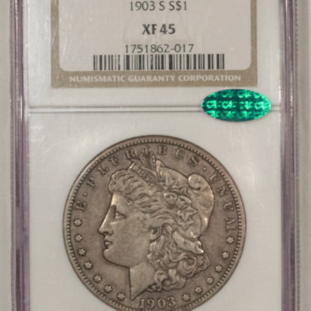 CAC Approved Coins 1903-S $1 MORGAN DOLLAR – NGC XF-45, WHOLESOME & PERFECT! CAC APPROVED!