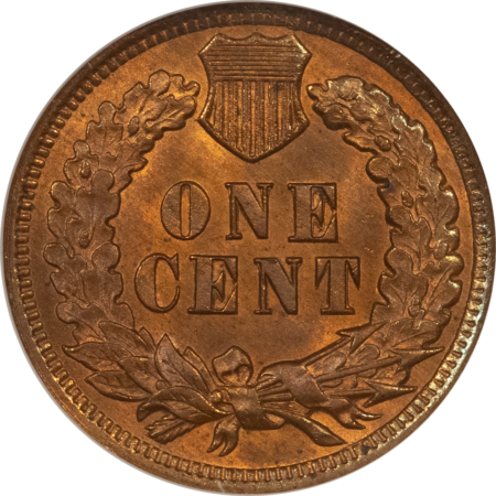 Indian 1904 INDIAN CENT – ANACS MS-64 RB, LOOKS 65, PQ! WHITE SOAPBOX HOLDER
