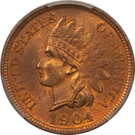 Indian 1904 INDIAN CENT – PCGS MS-64 RB, PREMIUM QUALITY!
