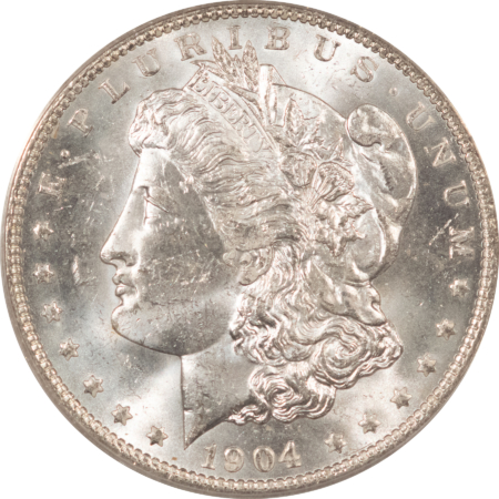 Dollars 1904-O $1 MORGAN DOLLAR – ANACS MS-63, WHITE!