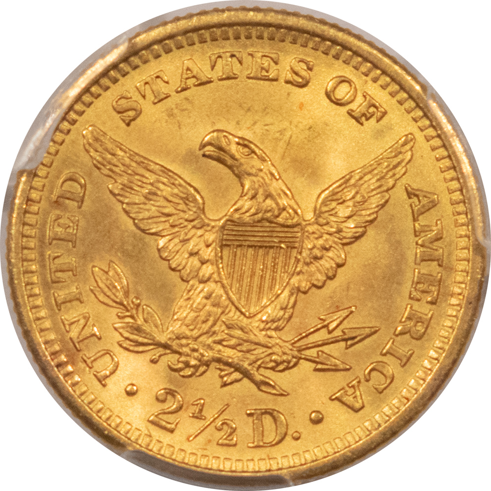 $2.50 1905 $2.50 LIBERTY GOLD QUARTER EAGLE – PCGS MS-66, SUPERB GEM! $2.50 1905 $2.50 LIBERTY GOLD QUARTER EAGLE – PCGS MS-66, SUPERB GEM!