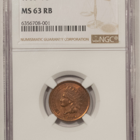 Indian 1906 INDIAN CENT – NGC MS-63 RB ORIGINAL & CHOICE! FULLY RED REVERSE!