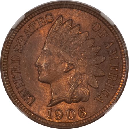 Indian 1906 INDIAN CENT – NGC MS-63 RB ORIGINAL & CHOICE! FULLY RED REVERSE!