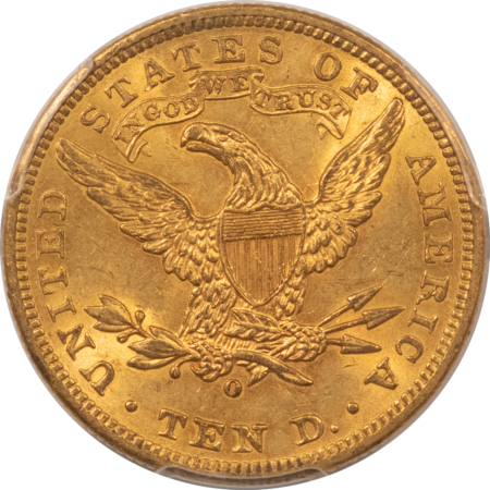 $10 1906-O $10 LIBERTY GOLD EAGLE – PCGS MS-62, TOUGH DATE! NEW ORLEANS GOLD