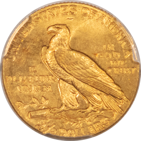 $2.50 1908 $2.50 INDIAN GOLD QUARTER EAGLE – PCGS MS-64, LUSTROUS & PQ, FIRST YEAR!