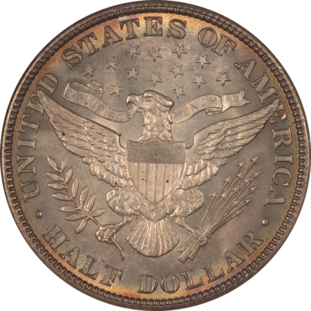Barber Halves 1908 BARBER HALF DOLLAR – OLD ANACS MS-61, LOOKS CHOICE+! PREMIUM QUALITY!