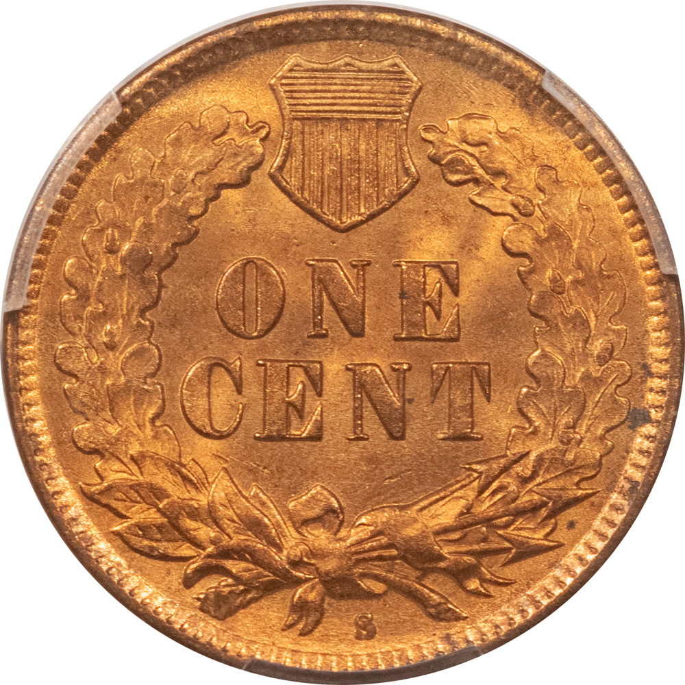 Indian 1908-S INDIAN CENT – PCGS MS-65 RD, BLAZING RED GEM! KEY-DATE! Indian 1908-S INDIAN CENT – PCGS MS-65 RD, BLAZING RED GEM! KEY-DATE!
