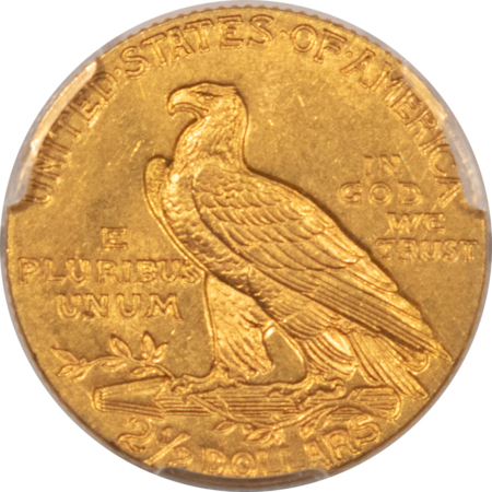 $2.50 1909 $2.50 INDIAN GOLD QUARTER EAGLE – PCGS MS-62, TOUGHER DATE!