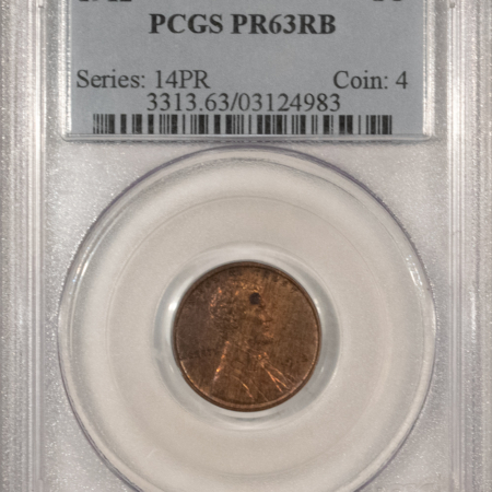 Lincoln Cents (Wheat) 1912 MATTE PROOF LINCOLN CENT – PCGS PR-63 RB