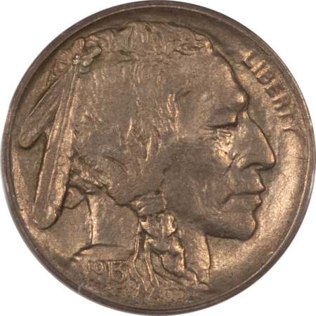 Buffalo Nickels 1913-S BUFFALO NICKEL TYPE 1 – PCGS MS-63, ORIGINAL & CHOICE