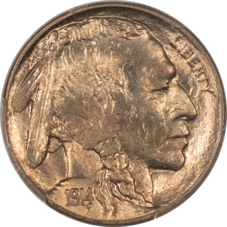 Buffalo Nickels 1914 BUFFALO NICKEL – PCGS MS-64 ORIGINAL LUSTROUS