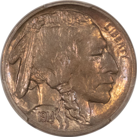 Buffalo Nickels 1914-S BUFFALO NICKEL – PCGS MS-62, PREMIUM QUALITY!