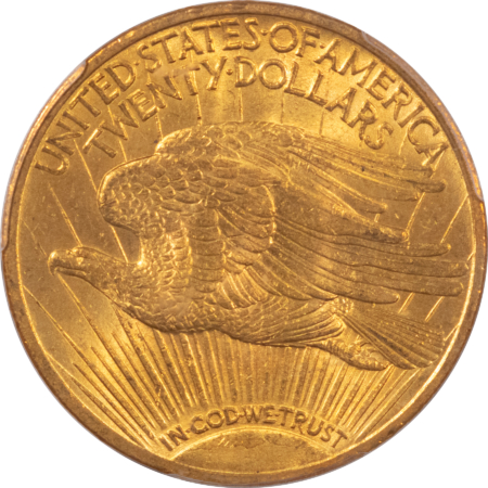 $20 1915 $20 ST GAUDENS GOLD DOUBLE EAGLE – PCGS MS-62, LOW MINTAGE & SCARCE!