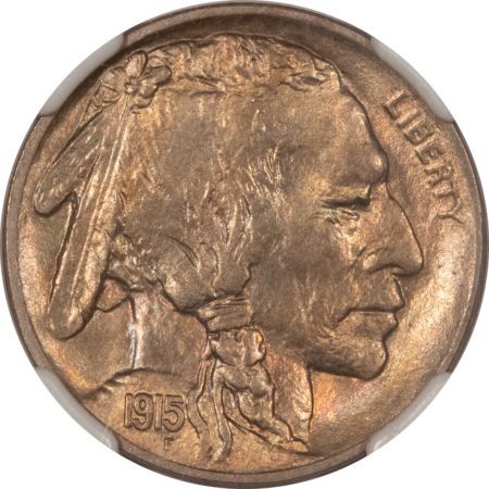Buffalo Nickels 1915 BUFFALO NICKEL – NGC MS-65, ATTRACTIVE ORIGINAL GEM!