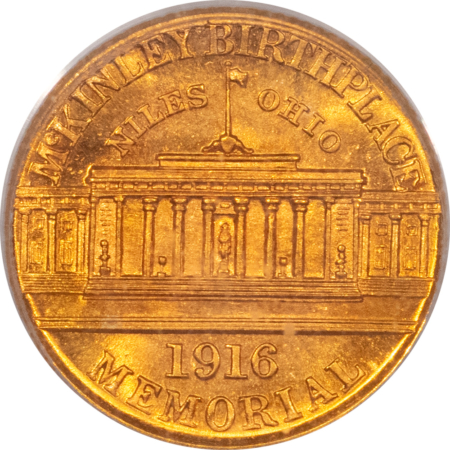 Early Commems 1916 $1 MCKINLEY GOLD COMMEMORATIVE – PCGS MS-65, PRETTY, PREMIUM QUALITY!