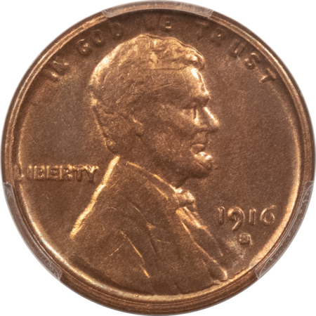 Lincoln Cents (Wheat) 1916-S LINCOLN CENT – PCGS MS-63 BN, SHOULD BE RB! PREMIUM QUALITY+!