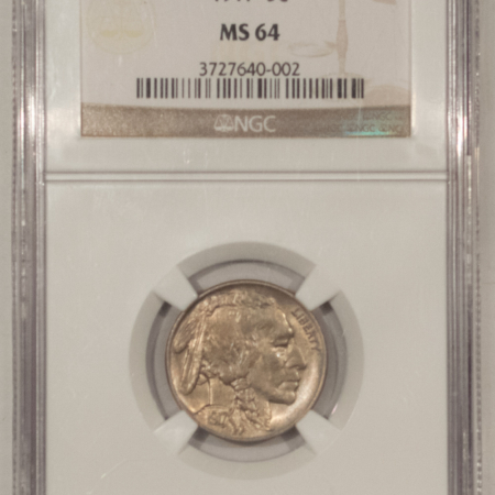 New Store Items 1917 BUFFALO NICKEL – NGC MS-64, NICE ORIGINAL, WELL-STRUCK