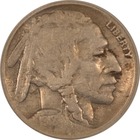 Buffalo Nickels 1918/7-D BUFFALO NICKEL – ICG F-12 DETAILS, FINE++ LIGHT CLEANING!