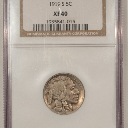 Buffalo Nickels 1919-S BUFFALO NICKEL – NGC XF-40