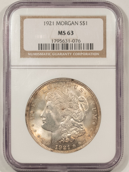 Dollars 1921 $1 MORGAN DOLLAR – NGC MS-63