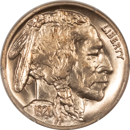 Buffalo Nickels 1921 BUFFALO NICKEL – PCGS MS-63, BLINDING LUSTER & PREMIUM QUALITY!