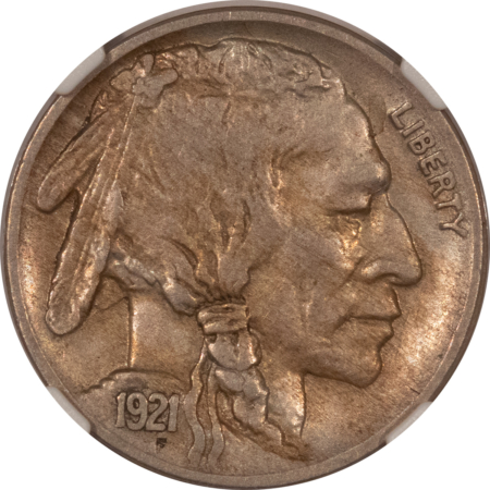 Buffalo Nickels 1921-S BUFFALO NICKEL – NGC XF-45, WHOLESOME, PQ! TRACES OF LUSTER!