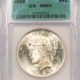 Dollars 1922 $1 PEACE DOLLAR – PCGS BRILLIANT UNCIRCULATED!