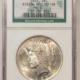 Dollars 1922 $1 PEACE DOLLAR, VAM-1F FIELD BREAK – PCGS AU-58! NEAT VARIETY! TOP 50!