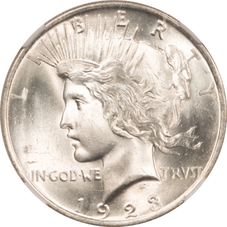 Dollars 1923 $1 PEACE DOLLAR – NGC MS-64, A BLAZER!