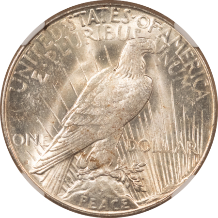 Dollars 1923-S $1 PEACE DOLLAR – NGC MS-63, FLASHY & LUSTROUS!