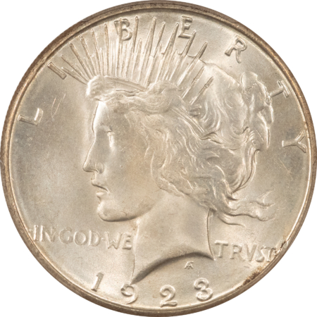 Dollars 1923-S $1 PEACE DOLLAR – PCGS MS-62, CREAMY WHITE!