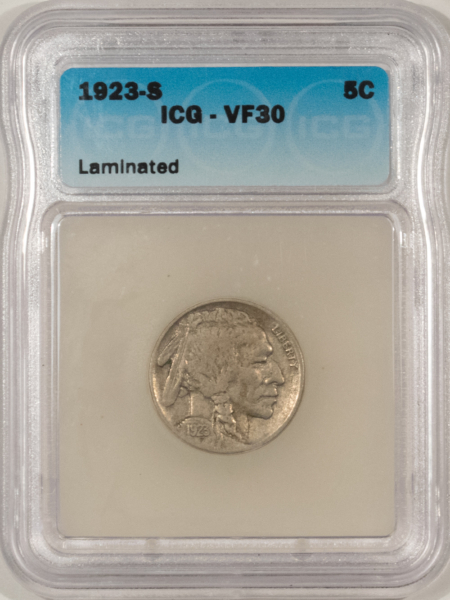 Buffalo Nickels 1923-S BUFFALO NICKEL – ICG VF-30