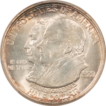 Early Commems 1923-S MONROE COMMEMORATIVE HALF DOLLAR – PCGS MS-66, SUPERB, PREMIUM QUALITY!
