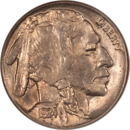 Buffalo Nickels 1924 BUFFALO NICKEL – NGC MS-64, LUSTROUS