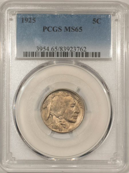Buffalo Nickels 1925 BUFFALO NICKEL – PCGS MS-65, FRESH ORIGINAL GEM!