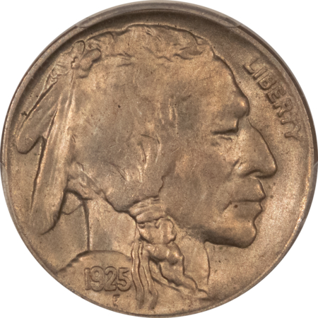 Buffalo Nickels 1925 BUFFALO NICKEL – PCGS MS-65, FRESH ORIGINAL GEM!