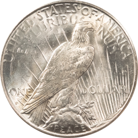 Dollars 1925-S $1 PEACE DOLLAR – PCGS MS-64 A WHITE SCREAMER, PREMIUM QUALITY HEADLIGHT!