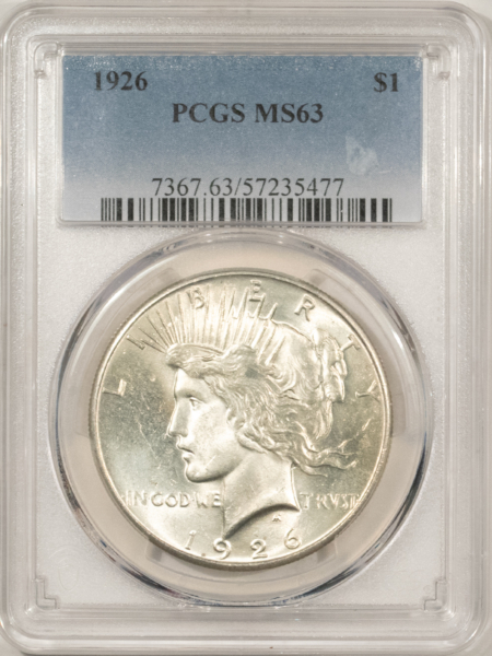 Dollars 1926 $1 PEACE DOLLAR – PCGS MS-63