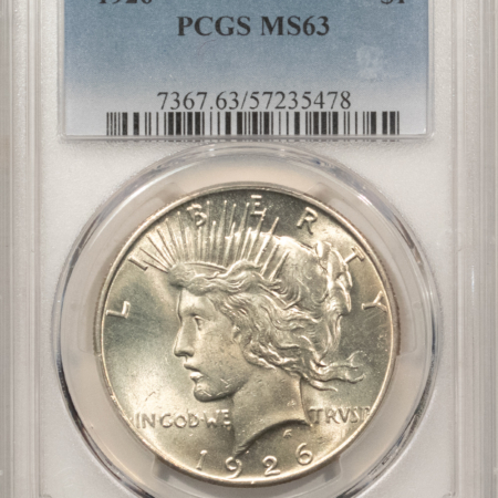 Dollars 1926 $1 PEACE DOLLAR – PCGS MS-63 BLAST WHITE