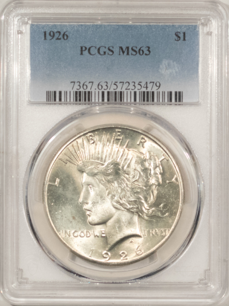 Dollars 1926 $1 PEACE DOLLAR – PCGS MS-63