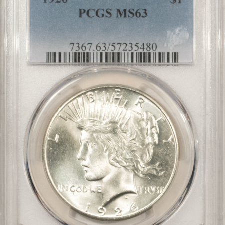 Dollars 1926 $1 PEACE DOLLAR – PCGS MS-63